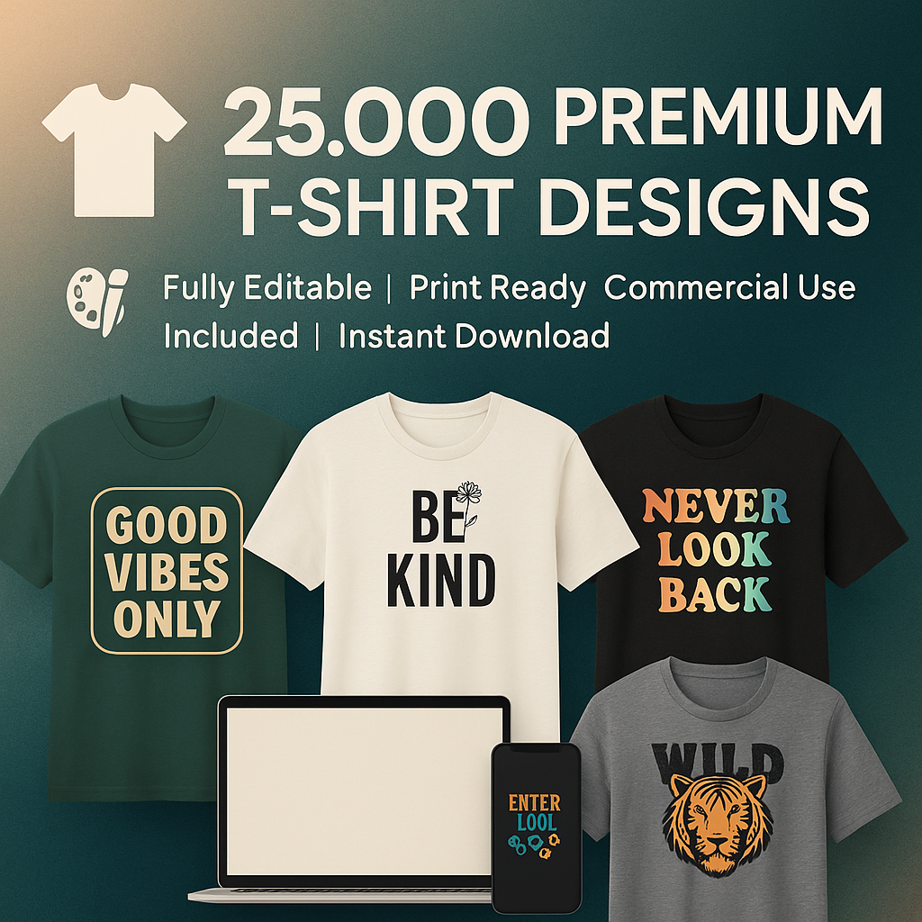 25,000 PREMIUM T-shirt Designs (PRINT READY) 25,000 PREMIUM T-shirt Designs (PRINT READY)